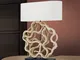 ORION Lampada da tavolo Peggy base decorativa in legno