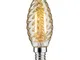  E14 4,7W lampadina a candela LED oro ritorta