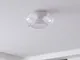 Lucande Orasa plafoniera LED, vetro, bianco/chiaro, Ø 43 cm