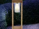  Lampioncino Candela in look legno, altezza 50 cm