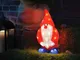  Figura LED Babbo Natale rosso IP44 altezza 36 cm