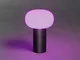  Lampada LED tavolo Antibes IP54, accu, RGBW, nero