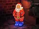  Figura LED Babbo Natale variopinto IP44 alta 55 cm