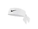 Nike Dri-Fit Head Tie 4.0 Swoosh Bandana Tennis (White/Black)