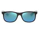 Ray-Ban Junior 9062s Occhiali da sole, Nero (Matte Black On Black/Flashblue), 48 Unisex-Ba...