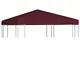 vidaXL Tela superiore Gazebo 310 g/m², 3 x 3 m, colore: Bordeaux