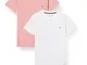 Tommy Hilfiger 2P CN Tee SS Intimo, Rose Tan/White, 14-16 Bambina