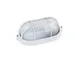 NONAME Scatola Impermeabile Ovale per Vetro di Illuminazione E27 220V con Sicurezza di gri...