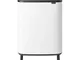 Brabantia Pattumiera, Bianco, 2 x 30 Litri