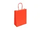 Carte Dozio - Shopper in carta color Rosso, maniglia ritorta, f.to cm 22+10x29, cf 25 pz