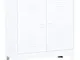 vidaXL Armadio Classificatore Industriale Bianco 90x40x100 cm Acciaio