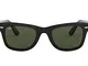 Ray-Ban 0RB2140F Occhiali da Sole, Nero (Black with G/15 Lenses), 54 Unisex-Adulto