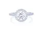 Anello di fidanzamento da donna in oro bianco massiccio 14 K 18 K con diamante solitario d...