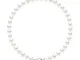PEARLS & COLORS - Bracciale vere perle coltivate d'acqua dolce semi-barocche, colore bianc...