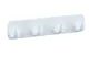 WENKO Gancio Strip bianco - 4 ganci, autoadesivo, Plastica, 19 x 4.5 x 2.5 cm, Bianco