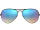 Ray-Ban RB3025 Aviator Occhiali da Sole Unisex Adulto, Nero (Black), 55 mm