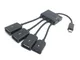 Cablecc Cavo adattatore Micro USB Host OTG a 3 porte con alimentazione per cellulari e tab...