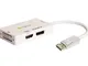 TECHLY 102055 Adattatore DisplayPort a DVI/HDMI/DP 3-in-1 Bianco