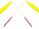 2 x Giallo, Nastri di Baile Serpentine di Arco Iris (4 metri) Nastro di Gimnasia Ritmica B...