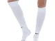 Nike Knee High Classic Football Dri Fit, Calzini Unisex, Bianco (White/Schwarz), 31-35