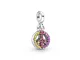 Pandora Me - Ciondolo a forma di bussola in argento sterling con cristallo rosa, misura un...