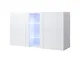 muebles bonitos Letti e Mobili - Credenza Modello Luke A1 con LED (120x70cm) Colore Bianco