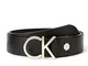 Calvin Klein Cintura Donna Ck Logo Belt 3.5 cm Cintura in Pelle, Nero (Black Leather/Light...