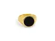 Anello da uomo in argento Sterling 925 massiccio placcato oro 18 k 750 lucido | Gioiello d...