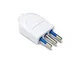 VELAMP PLUG-IT-10A Spina Dritta, 2P+T, 10A, 230V, Bianco Opaco