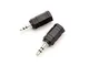 vhbw 2x adattatore jack stereo da presa da 3,5 mm / 2,5 mm a spina jack da 3,5 mm / 2,5 mm...