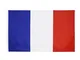 OZSENFLINT Bandiera della Francia con occhielli in ottone, 90 x 150 cm, 100 g/m²