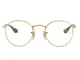 Ray-Ban Round Metal 3447V, Montature per occhiali uomo, Oro, 50