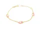 DCB Bracciale elefanti smaltati rosa per bambini - oro giallo 9k (375) - Scatola Regalo -...