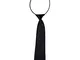 DonDon Cravatta da bambino ragazzo effetto seta lucida - 7,0 cm di larghezza - con elastic...