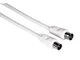 HAMA Cavo antenna M/F, 3 metri, 75 dB, bianco