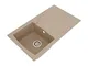 Respekta lavello da cucina Boston in mineralite color beige sabbia/ Lavello da incasso con...