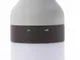 giordano shop Altoparlante Bluetooth con Lampada LED 7,6x7,6x1,5 cm in Plastica Grigio