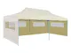 vidaXL Tenda per Feste Pop-up Pieghevole Impermeabile Crema Tendone Gazebo