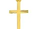 Cattolica lucido ciondolo, croce, oro giallo, 750/1000