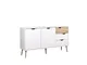 Esidra, Delta, Credenza, Bianco (Bianco/Beige), 147 x 82 x 39 cm