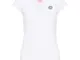 BIDI BADU Neck Tee, Bella 2.0 Tech-Maglietta con Scollo a V Donna, Bianco, XS