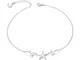 ORAZIO Bracciale d'Amore Infinito in Argento 925 per Donne e Ragazze, Cuore d'Amore con St...