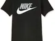 Nike B NSW Tee Futura Icon TD, T-Shirt Bambino, Black/Lt Smoke Grey, XS