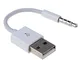 JSER, 2 cavi da USB tipo A maschio a jack AUX maschio da 3,5 mm, connettori per cuffie aud...