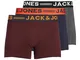 JACK & JONES Trunks 3-Pack Trunks Burgundy l Burgundy L