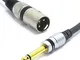XLR Maschio a Jack 6.3mm Mono Cavo per Microfono 1.5m VITALCO Jack 6.3 TS Audio a 3 Pin Co...