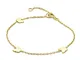 Miore Kids Bracciale per bambini con 3 farfalle in oro giallo 375, lunghezza 14 cm (12 cm...