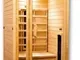SudoreWell® Cabina a infrarossi per sauna Arawa, 90 x 105 x 190 cm (larghezza x profondità...