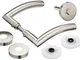 Alpertec 28020640 Peking II-R Acciaio inossidabile per porte da bagno Set di maniglie per...