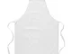 eBuyGB - Grembiule da cucina unisex, in cotone, colore: Bianco